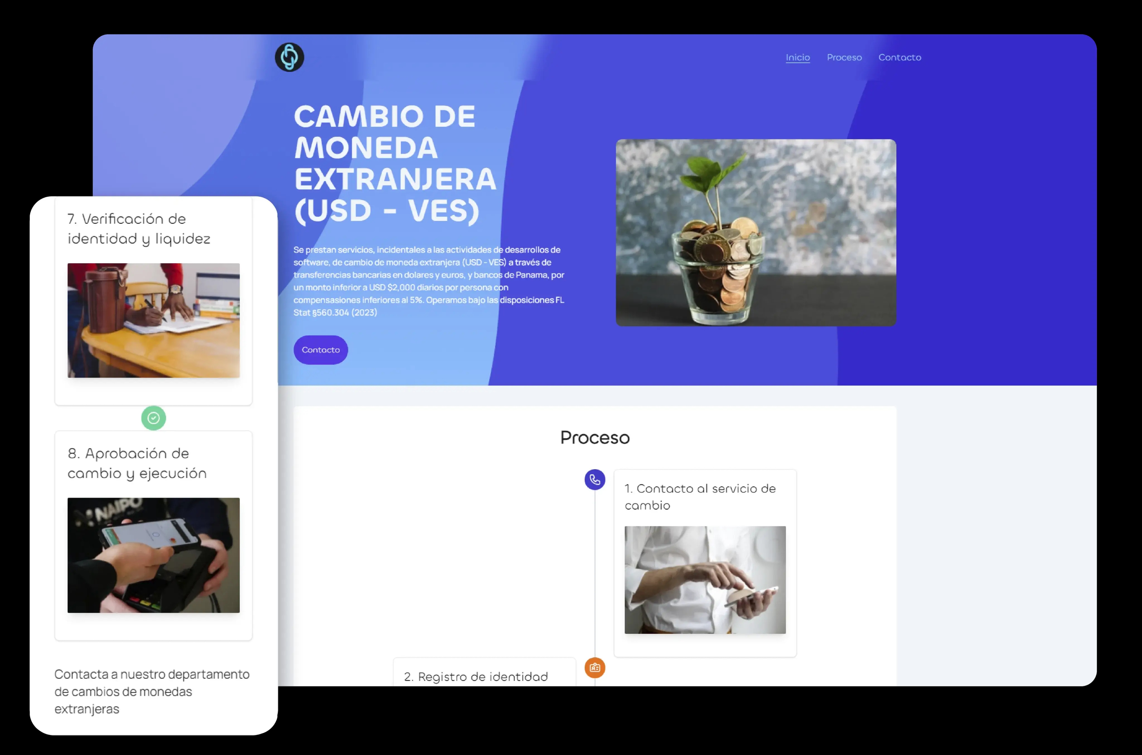 image in version web and mobile of website of naosfi
