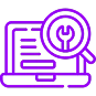 Image of a computer with a magnifying glass